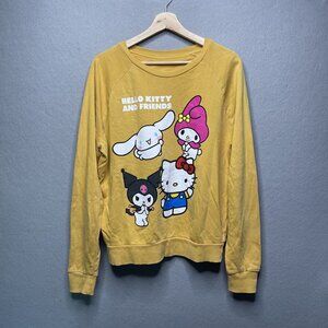 Hello Kitty & Friends Sanrio Mustard Yellow Sweatshirt L